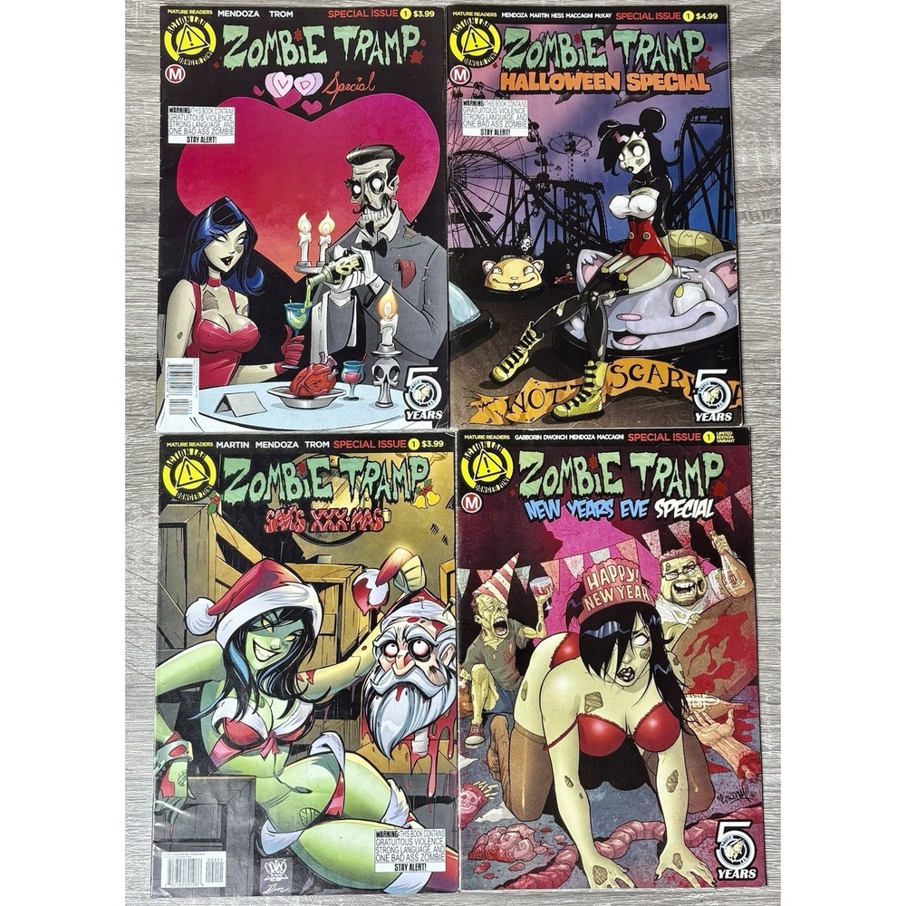Zombie Tramp Holiday Special Issues Lot Of 4 2015-2016 Action Lab Comics.
